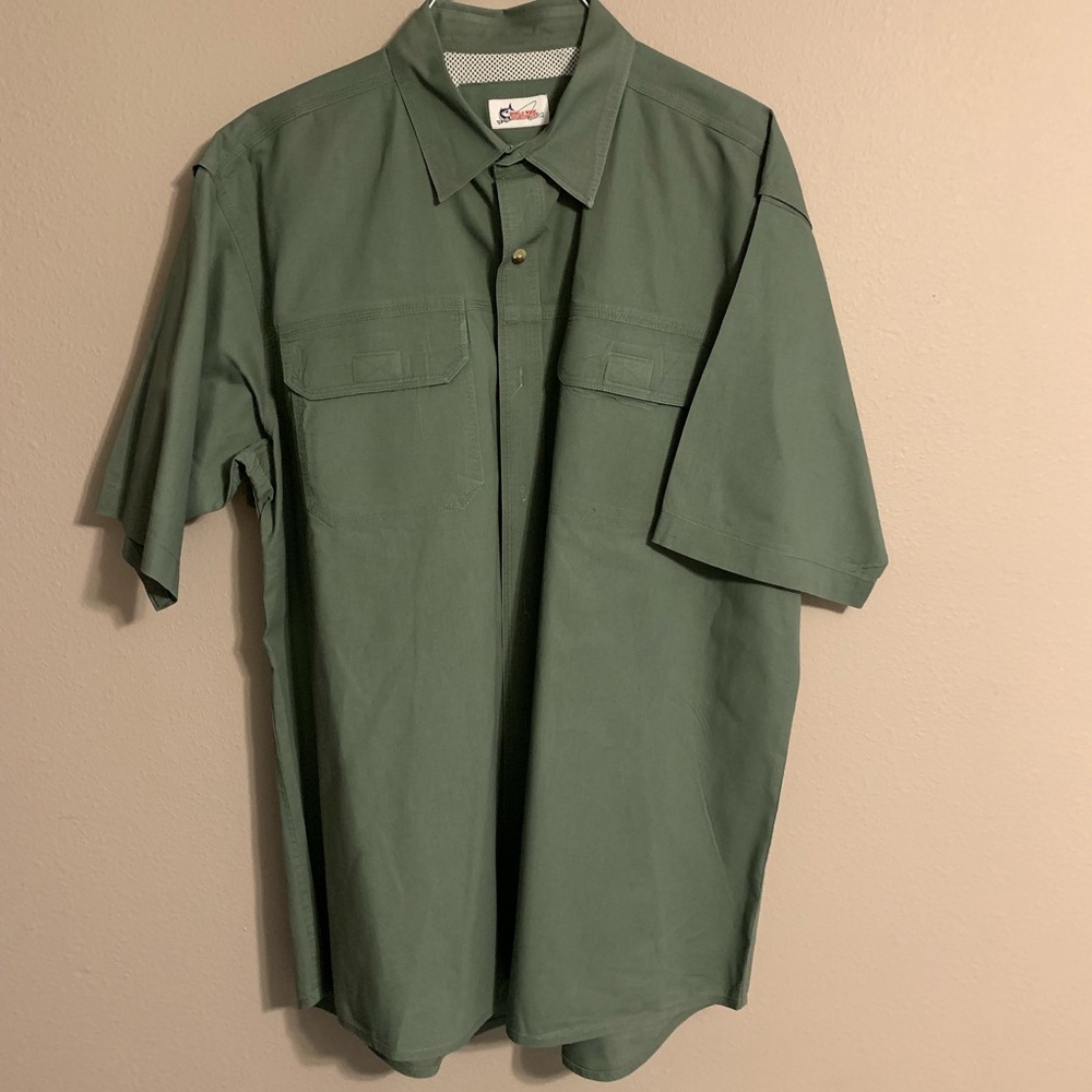 world wide sportsman short sleeve button down